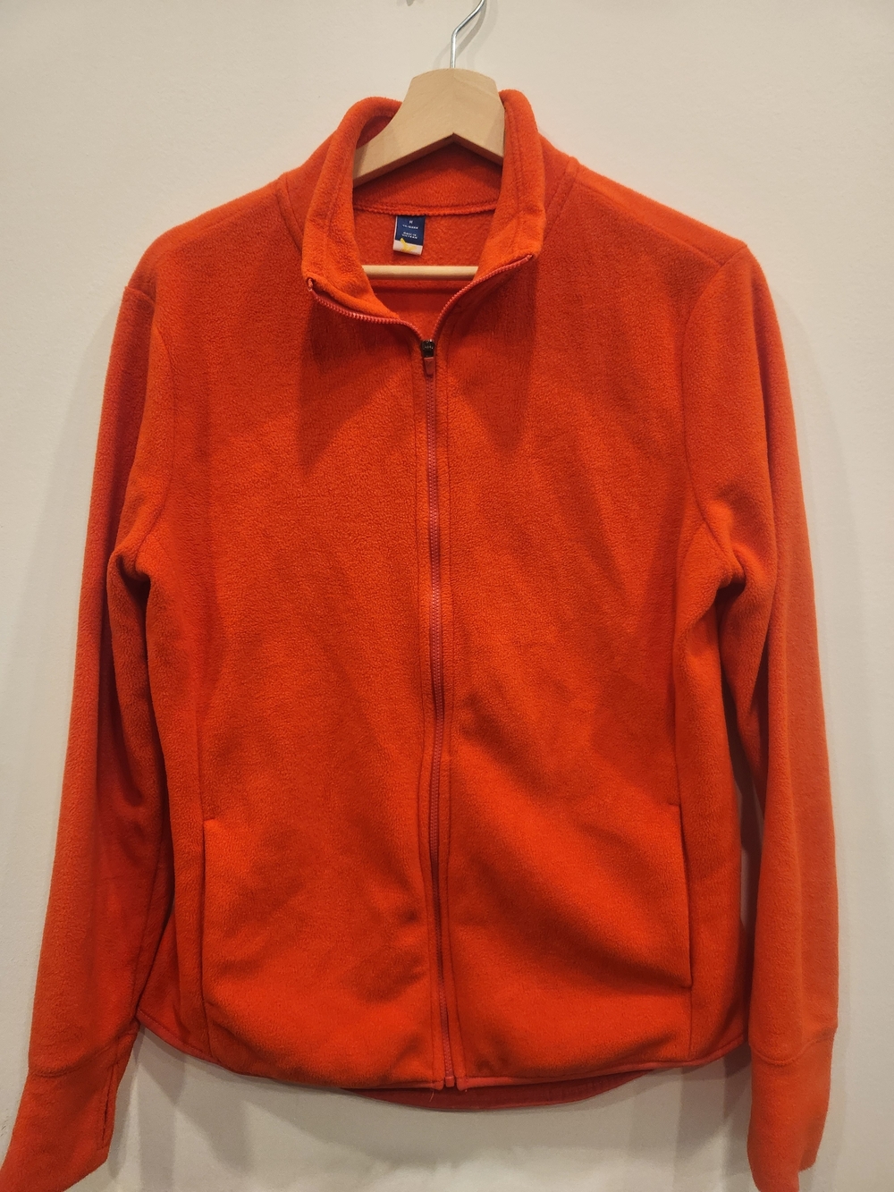 Go Warm Women's Bright Orange Zip-Up Fleece Jacket